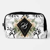Zwarte Diamant met Monogram Toilettasje (Voorkant)