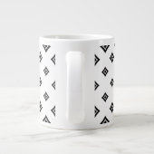 Zwarte Diamant Patroon Polka Jumbo Mok (Achterkant)