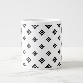 Zwarte Diamant Patroon Polka Jumbo Mok
