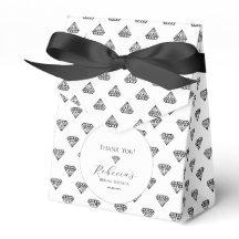 Zwarte Diamant Trouwfeest Favor Doos