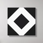 Zwarte diamant, witte rand canvas afdruk (Voorkant)