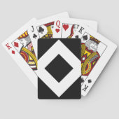 Zwarte diamant, witte rand speelkaarten (Achterkant)
