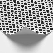 Zwarte diamanten op wit cadeaupapier (Hoek)