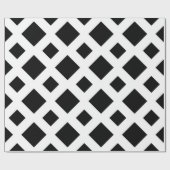 Zwarte diamanten op wit cadeaupapier (Vlak)