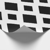 Zwarte diamanten op wit cadeaupapier (Hoek)