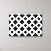 Zwarte diamanten op wit canvas afdruk (Voorkant)