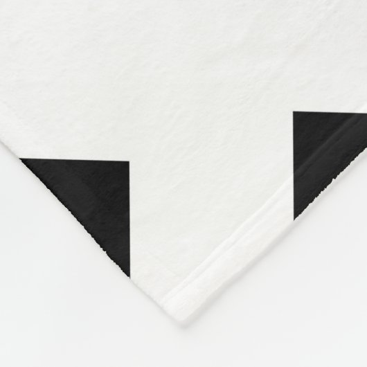 Zwarte diamanten op wit fleece deken (Hoek)