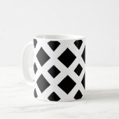 Zwarte diamanten op wit koffiemok (Voorkant links)