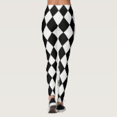 Zwarte Diamanten Op Witte Leggings (Achterkant)