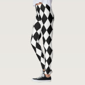 Zwarte Diamanten Op Witte Leggings (Links)