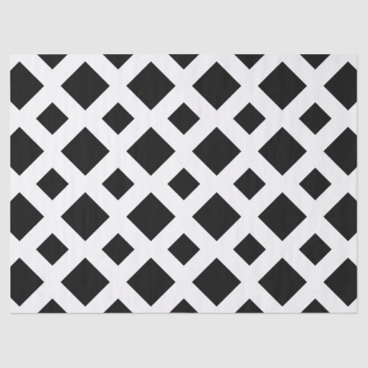 Zwarte diamanten op wittepapier tissuepapier (Voorkant)