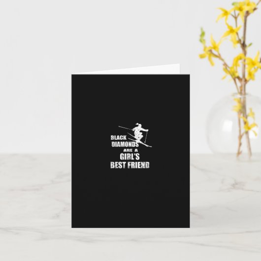 Zwarte diamanten zijn een beste vriendin voor meis kaart (Gele Bloem)