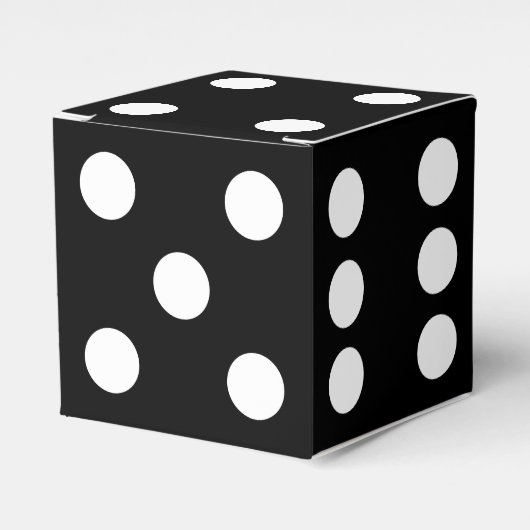 Zwarte Dice Bedankdoosjes (Voorkant Zijde)