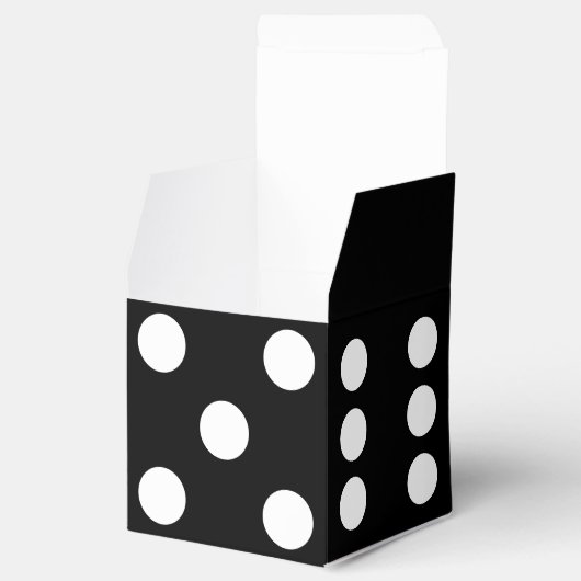 Zwarte Dice Bedankdoosjes (Geopend)