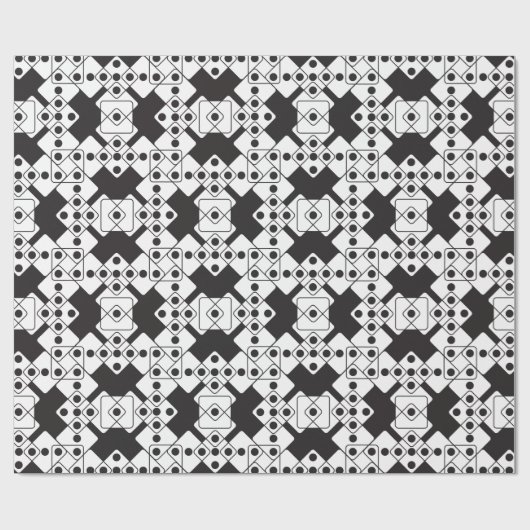 Zwarte Dice Cadeaupapier (Vlak)