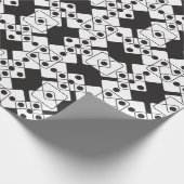 Zwarte Dice Cadeaupapier (Hoek)
