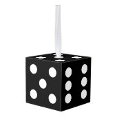 Zwarte Dice Decoratie (Achter hoekig)