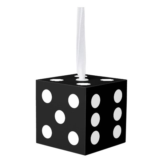 Zwarte Dice Decoratie (Achter hoekig)