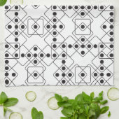 Zwarte Dice Theedoek (Gevouwen)