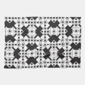 Zwarte Dice Theedoek (Horizontaal)