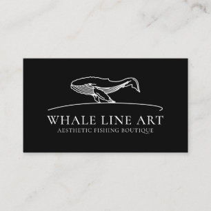 Zwarte Dier Wilde Natuur Zee Vissen Walvis Visitekaartje