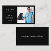  zwarte dierenarts visitekaartje (Voorkant / Achterkant)