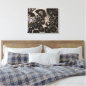 ZWARTE DIERENPRINT CANVAS AFDRUK (Insitu (Slaapkamer))