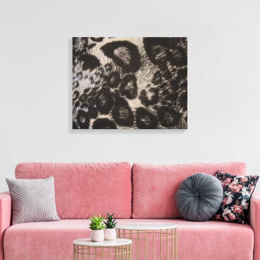 ZWARTE DIERLIJKE AFDRUKKING CANVAS AFDRUK (Insitu (Woonkamer))