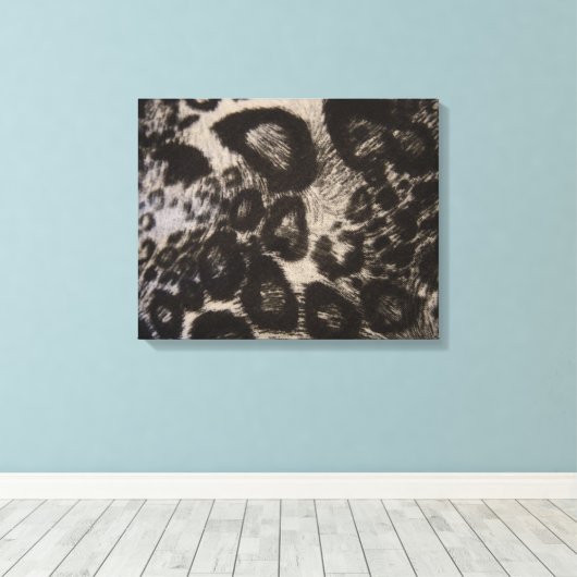 ZWARTE DIERLIJKE AFDRUKKING CANVAS AFDRUK (Insitu (Houten vloer))