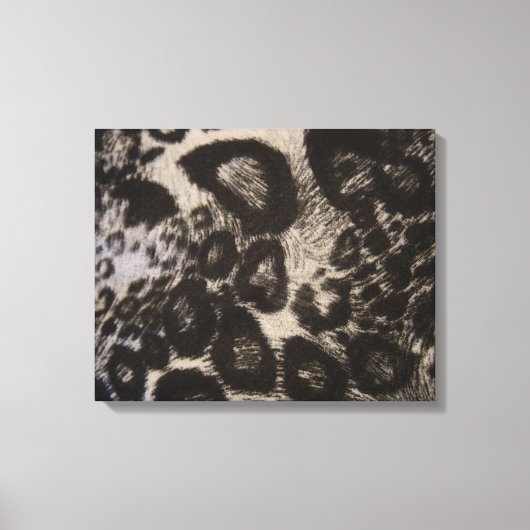 ZWARTE DIERLIJKE AFDRUKKING CANVAS AFDRUK (Voorkant)