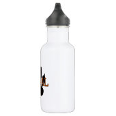 Zwarte Dierpootafdruk Waterfles (Rechts)