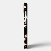 Zwarte ditsy daisy bloemenprint Case-Mate iPhone case (Achterkant / Links)