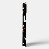 Zwarte ditsy daisy bloemenprint Case-Mate iPhone case (Achterkant / Rechts)