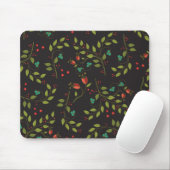 Zwarte Ditsy Floral Muismat (Met muis)