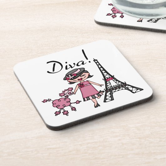Zwarte Diva van het Haar Bier Onderzetter (Linkerzijde)