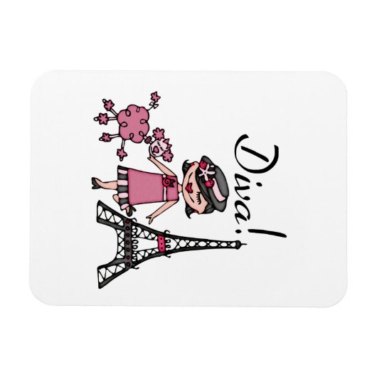 Zwarte Diva van het Haar Magneet (Horizontaal)