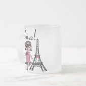 Zwarte Diva van het Haar Matglas Koffiemok (Voorkant links)