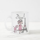 Zwarte Diva van het Haar Matglas Koffiemok (Links)