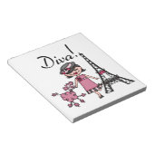 Zwarte Diva van het Haar Notitieblok (Schuin)