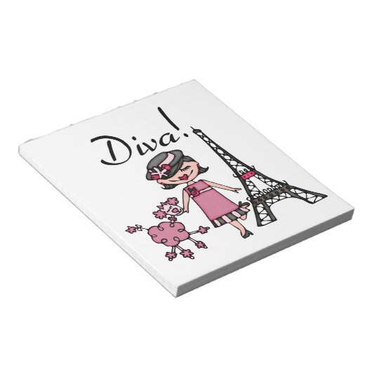 Zwarte Diva van het Haar Notitieblok (Schuin)