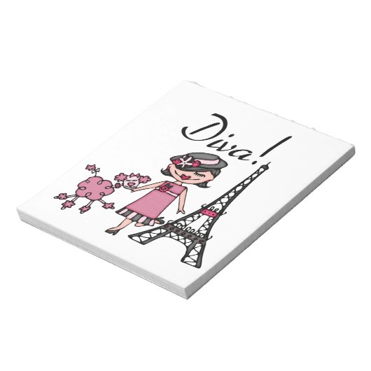 Zwarte Diva van het Haar Notitieblok (Linkerzijde)