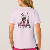 Zwarte Diva van het Haar T-shirt (Achterkant)