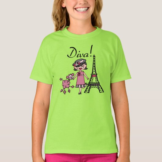 Zwarte Diva van het Haar T-shirt (Voorkant)