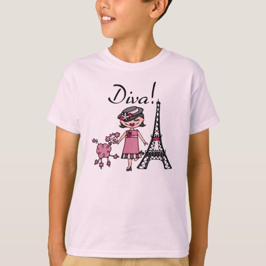 Zwarte Diva van het Haar T-shirt (Voorkant)