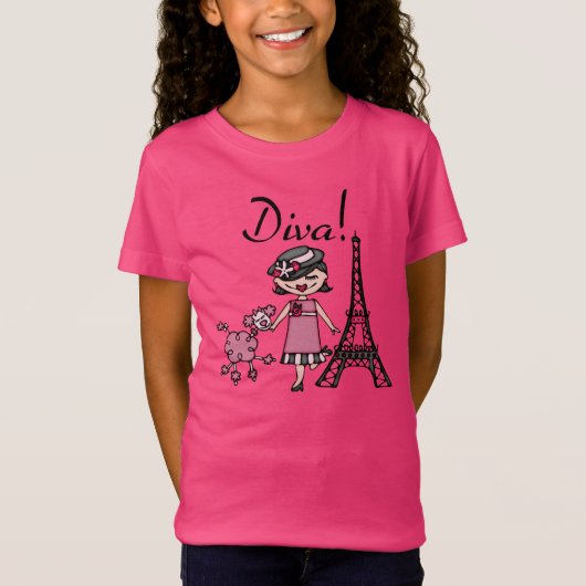 Zwarte Diva van het Haar T-shirt (Voorkant)