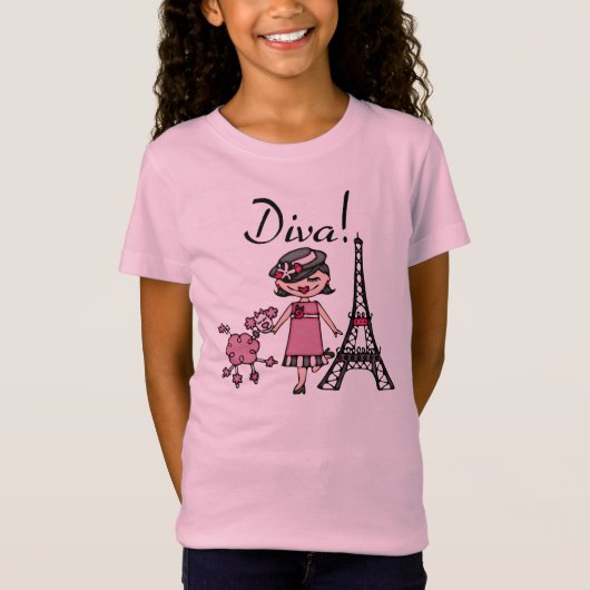 Zwarte Diva van het Haar T-shirt (Voorkant)
