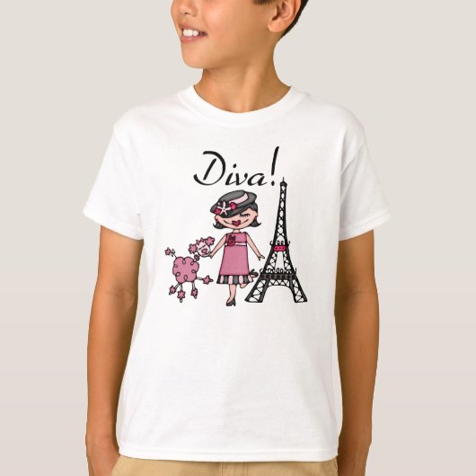 Zwarte Diva van het Haar T-shirt (Voorkant)