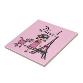 Zwarte Diva van het Haar Tegeltje (Zijkant)