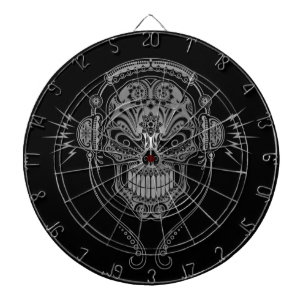 Zwarte DJ Sugar Skull Dartbord