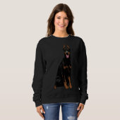 Zwarte Doberman 180 Trui (Voorkant volledig)